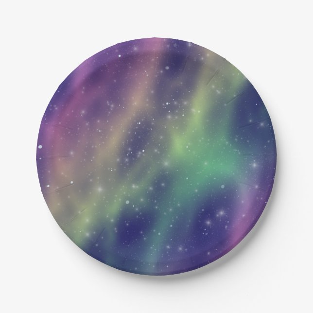 prismatic aurora : paper plates (Front)