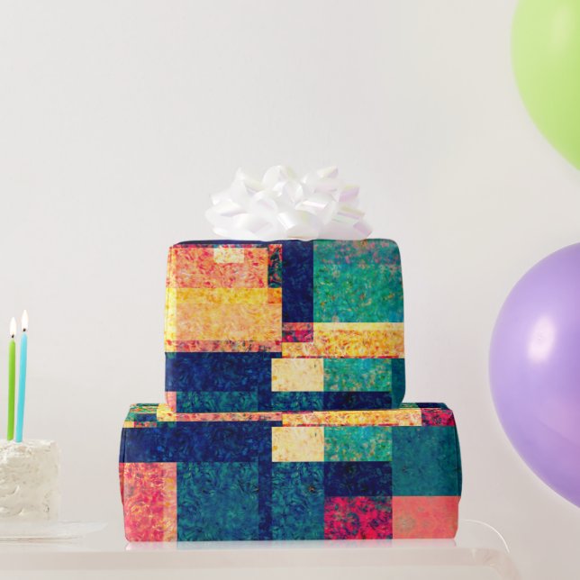 Prismatic Blocks – Modern Abstract Geometric Wrapping Paper (Party Gifts)