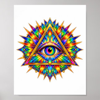 Prismatic Dawn Eye Poster