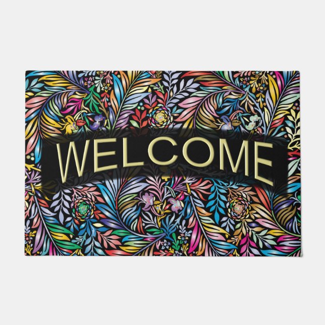 Prismatic Fern Welcome Doormat (Front)