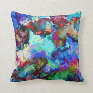 Prismatic Floral Collage - Throw Pillow