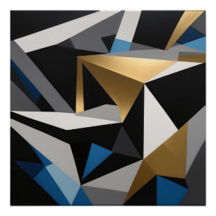 Prismatic Fragments Interconnected triangles Poster