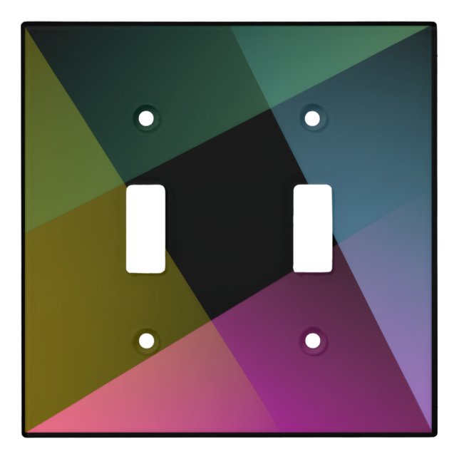 Prismatic Geometric Abstract Light Switch Cover (Front)