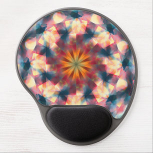 Prismatic Kaleidoscopic Psychedelic Mandala Gel Mouse Pad