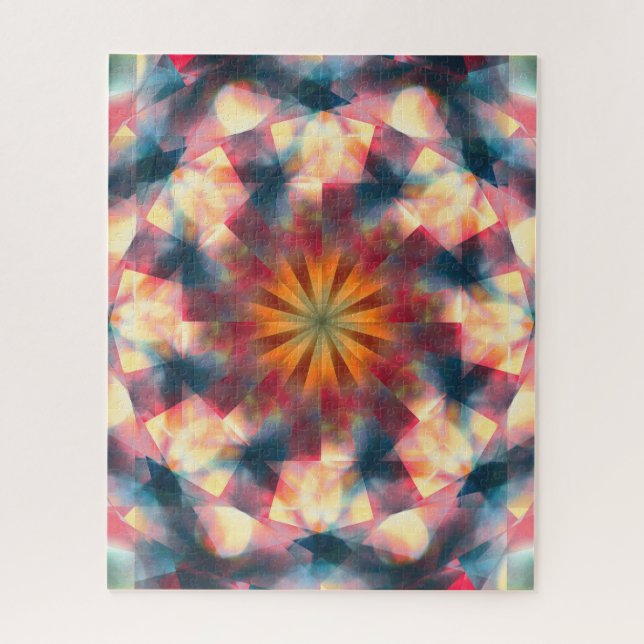 Prismatic Kaleidoscopic Psychedelic Mandala Jigsaw Puzzle (Vertical)
