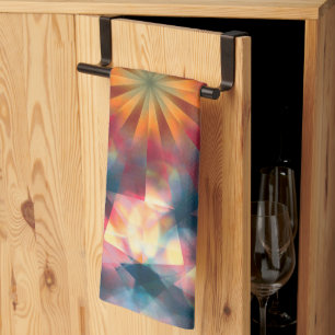 Prismatic Kaleidoscopic Psychedelic Mandala Kitchen Towel