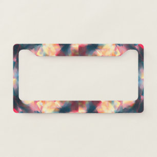 Prismatic Kaleidoscopic Psychedelic Mandala License Plate Frame