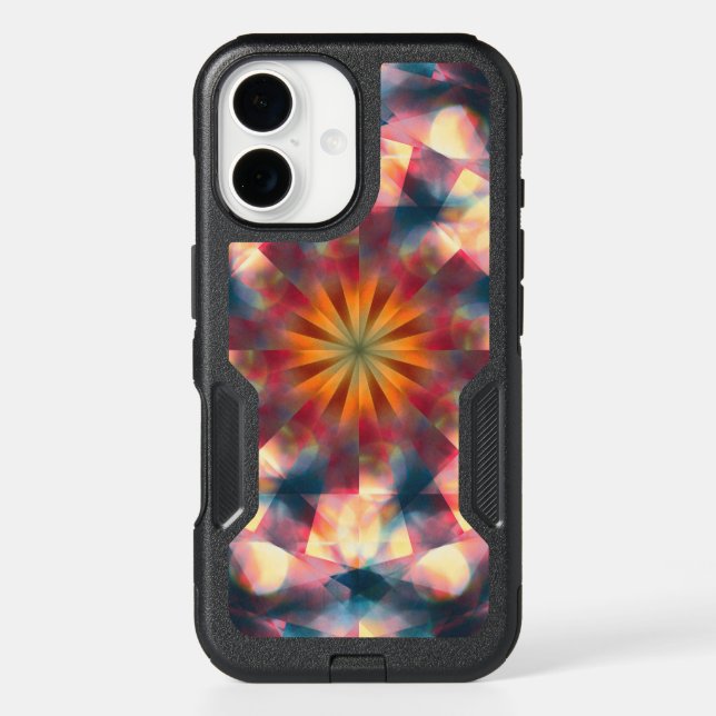 Prismatic Kaleidoscopic Psychedelic Mandala Otterbox iPhone Case (Back)
