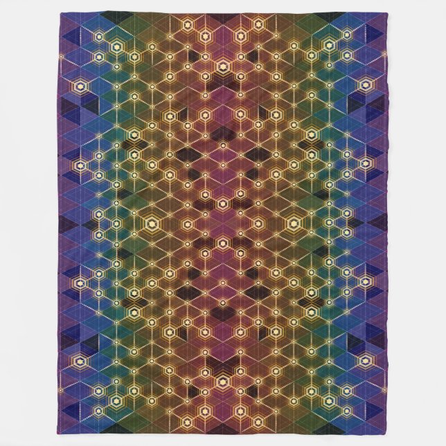 Prismatic Lucifern Fleece Blanket (Front)