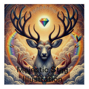 "Prismatic Majesty of the Stag" Acrylic Print
