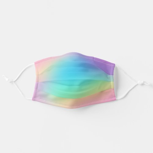 Prismatic Pastel Rainbow Ombre Face Mask