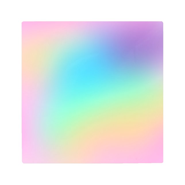 Prismatic Pastel Soft Rainbow Metal Art (Front)