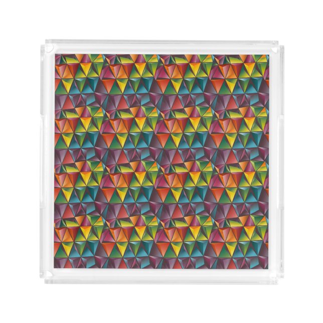 "Prismatic Pulse" Acrylic Tray (Front)