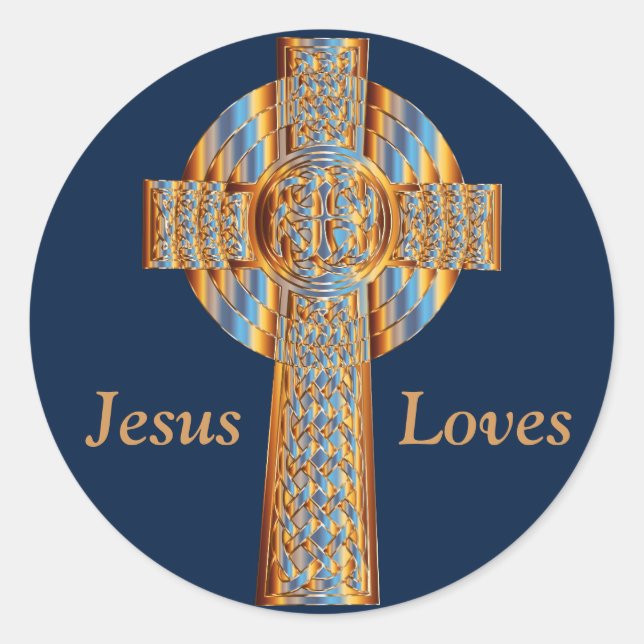 prismatic rainbow cross stickers (Front)