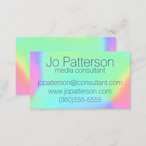 Prismatic Rainbow Gradient Business Card