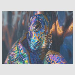 Prismatic Sea Turtle Colorful Decoupage Tissue Paper