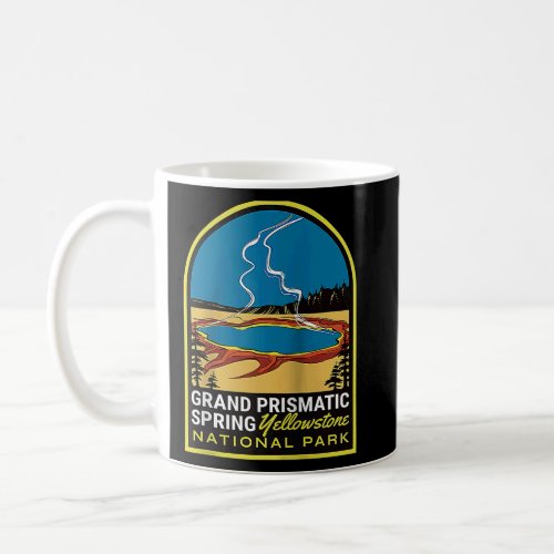 Prismatic Spring Yellowstone Vintage Travel Raglan Coffee Mug