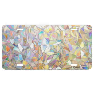 Prismatic Stained Glass Effect  License Plate