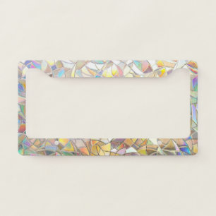 Prismatic Stained Glass Effect License Plate Frame