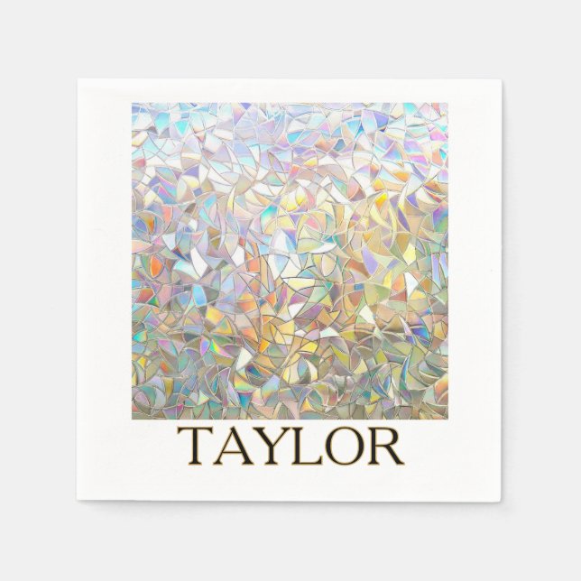 Prismatic Stained Glass Effect Napkins (Front)