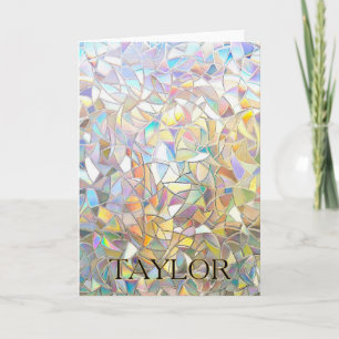 Prismatic Stained Glass Effect - Rainbow Prismatic Card