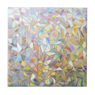 Prismatic Stained Glass Effect - Rainbow Prismatic Ceramic Tile
