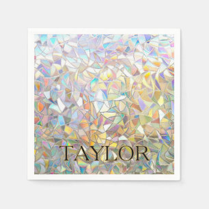 Prismatic Stained Glass Effect - Rainbow Prismatic Napkins