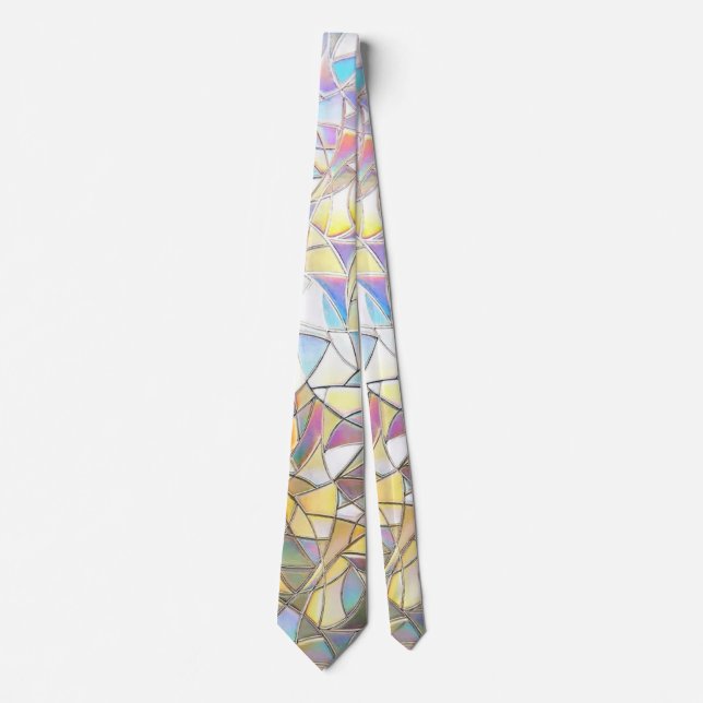 Prismatic Stained Glass Effect - Rainbow Prismatic Neck Tie (Front)