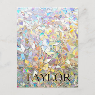 Prismatic Stained Glass Effect - Rainbow Prismatic Postcard