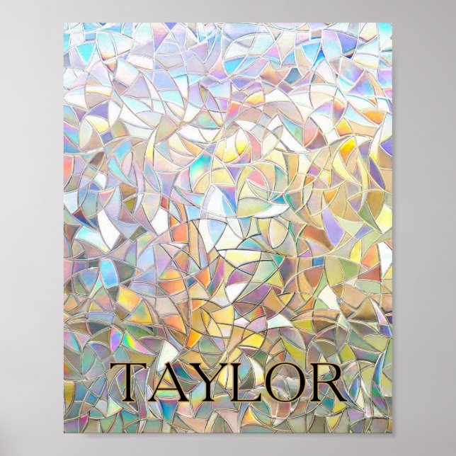 Prismatic Stained Glass Effect - Rainbow Prismatic Poster (Front)