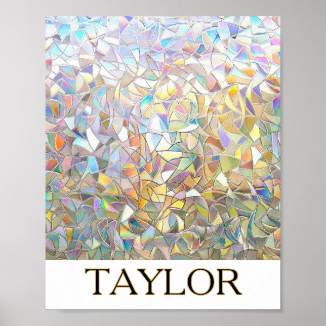 Prismatic Stained Glass Effect - Rainbow Prismatic Poster (Front)