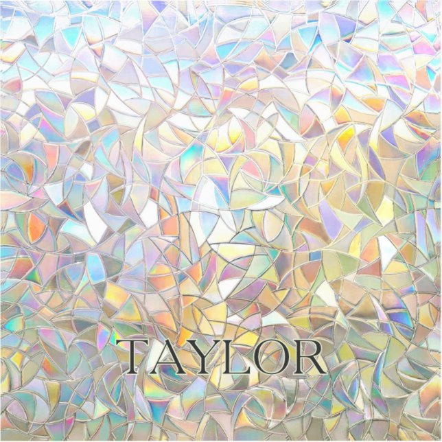 Prismatic Stained Glass Effect - Rainbow Prismatic Sticker (Front)