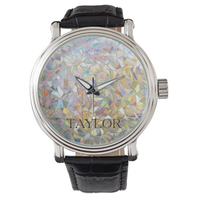 Prismatic Stained Glass Effect - Rainbow Prismatic Watch (Front)