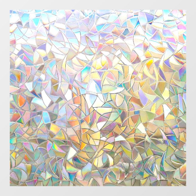 Prismatic Stained Glass Effect - Rainbow Prismatic Window Cling (Sheet)