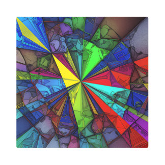 Prismatic Starburst — Abstract Stained Glass Art
