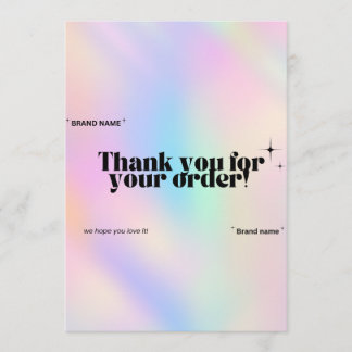 Prismatic Thank you card Small business
