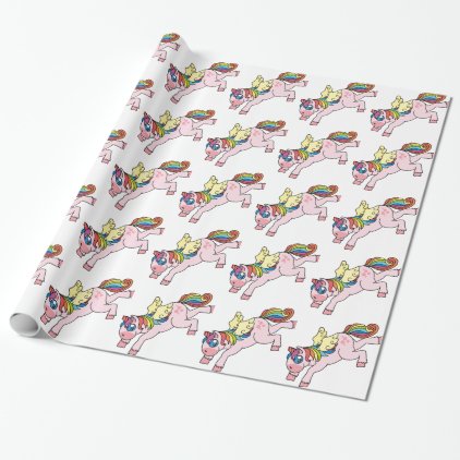 Prismatic Winged Unicorn Wrapping Paper