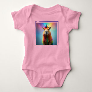 Prismhorn: The Rainbow Capybaraicorn Baby Bodysuit