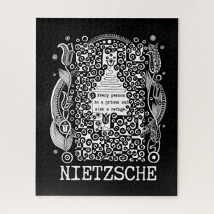 Prison and REFUGE quote by Nietzsche Jigsaw Puzzle