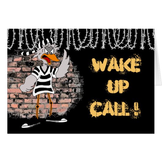Prison card: Wake up call! Cards (Front Horizontal)