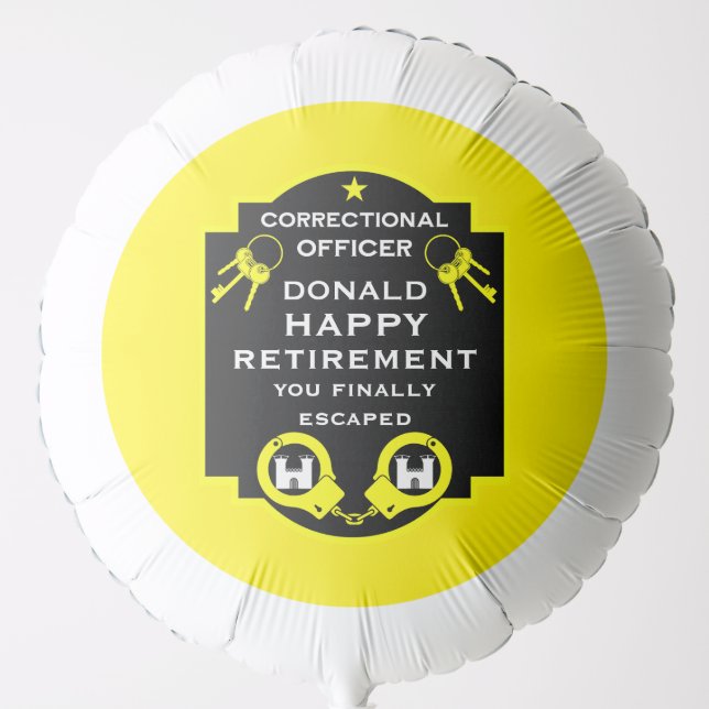 Prison Correctional Officer Retirement Balloon (Front)