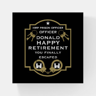 Prison Correctional Officer Retirement Paperweight