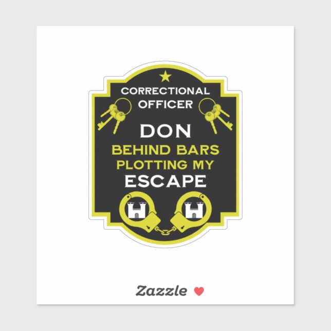 Prison Correctional Officer Sticker (Sheet)