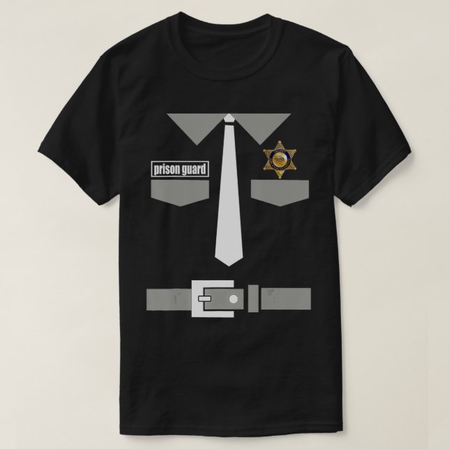 Prison Guard Halloween Costume  Correctional Offic T-Shirt (Design Front)