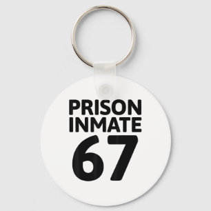 Prison Inmate 67 Halloween Meme Costume Jail Priso Keychain