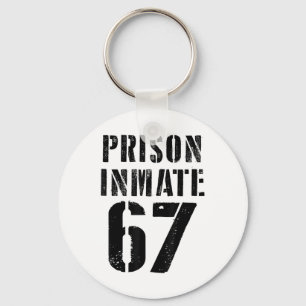 Prison Inmate 67 Halloween Meme Costume Jail Priso Keychain