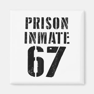 Prison Inmate 67 Halloween Meme Costume Jail Priso Magnet