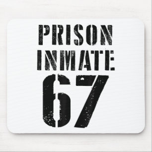 Prison Inmate 67 Halloween Meme Costume Jail Priso Mouse Pad