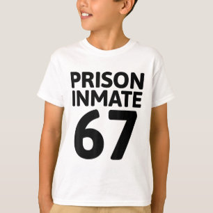 Prison Inmate 67 Halloween Meme Costume Jail Priso T-Shirt