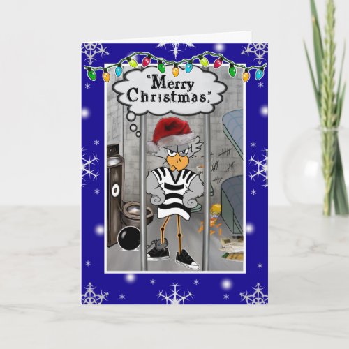Prison Jailbird Holiday Card